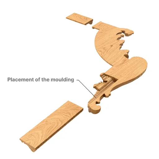 Unique wood appliques for cabinets